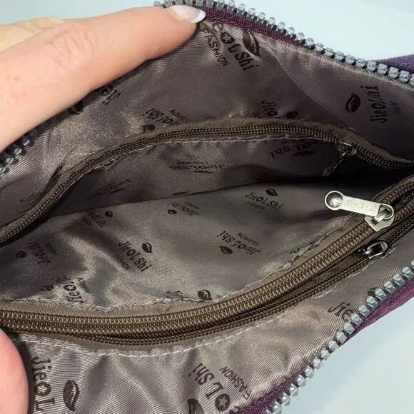 Jielshi Nylon Crossbody Bag - Purple - Picture 8 of 9